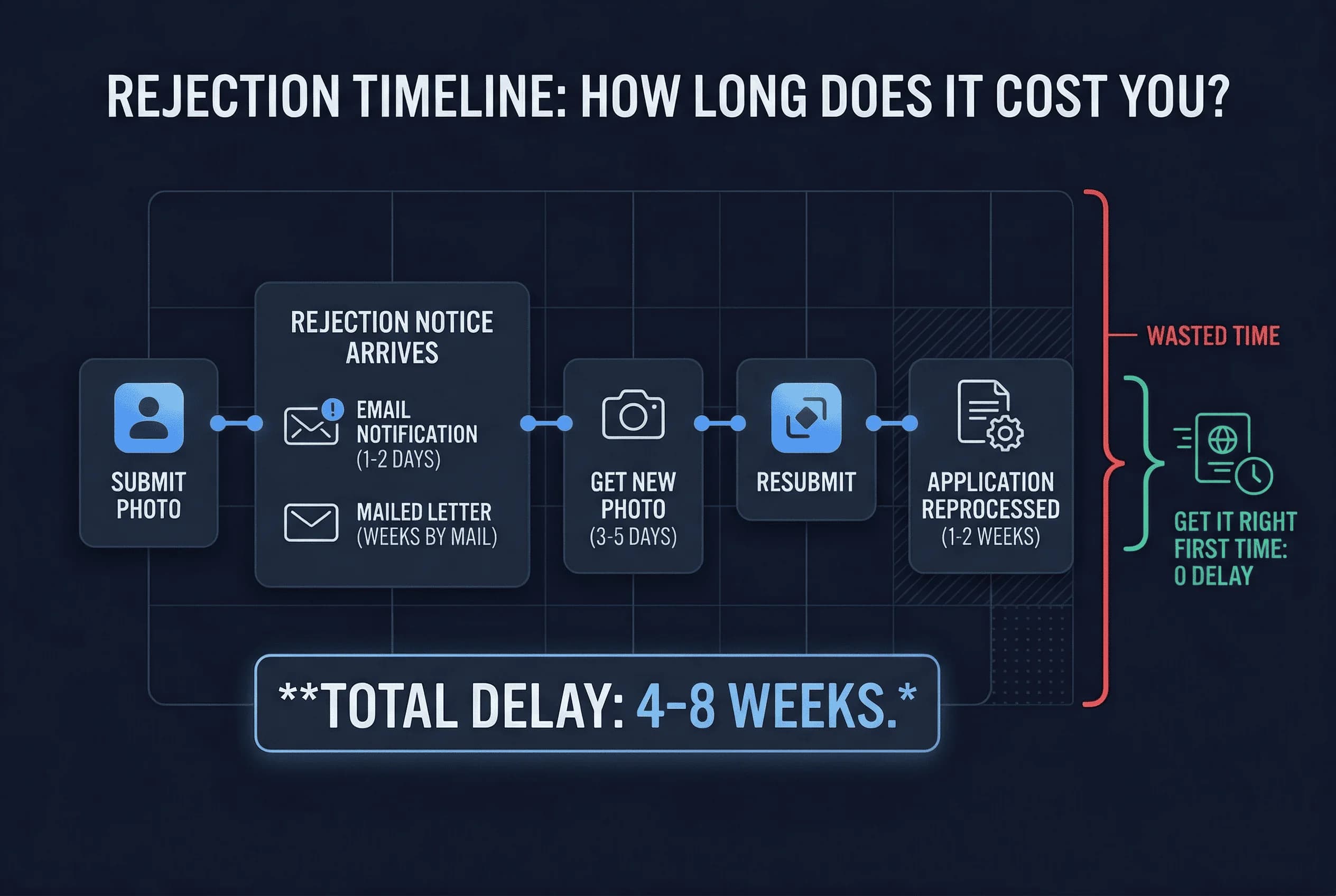 Chart showing rejection timeline: how long does it cost you?