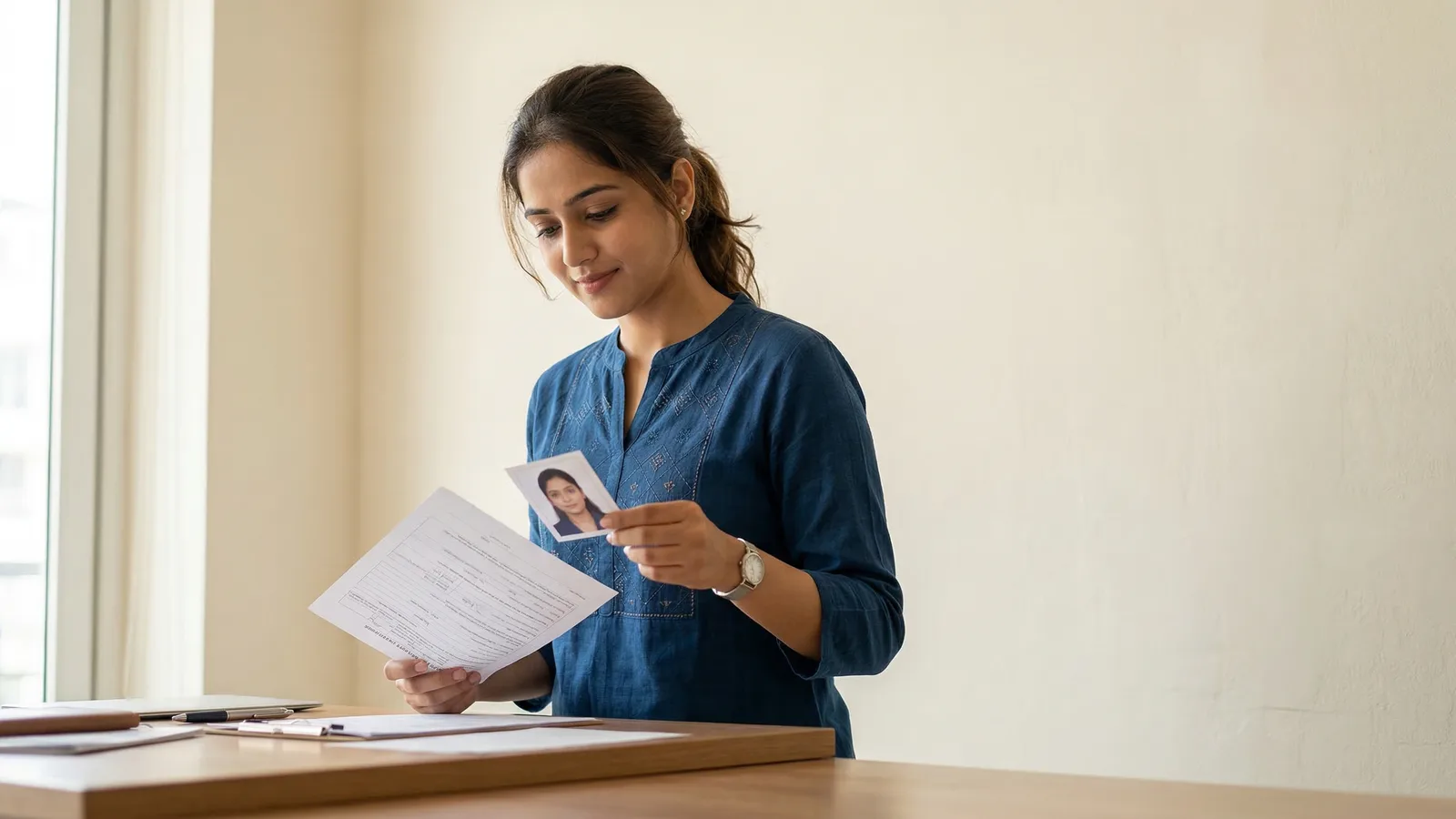 India Passport Size Photo Background: Pure White Required