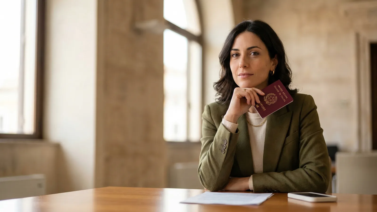 Italy Passport Size Photo Background: Plain White Required