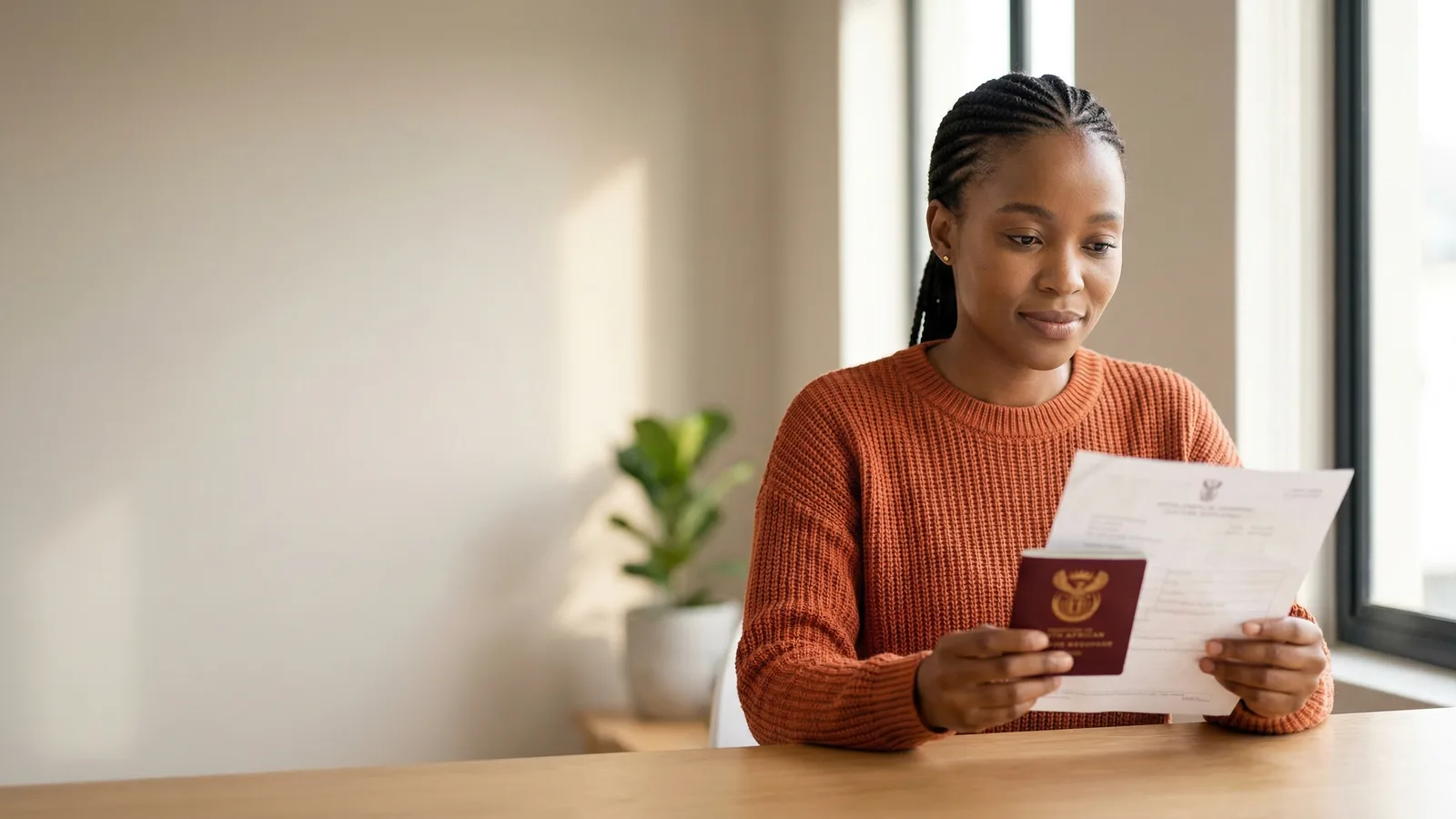 South Africa Passport Size Photo Background: White Required