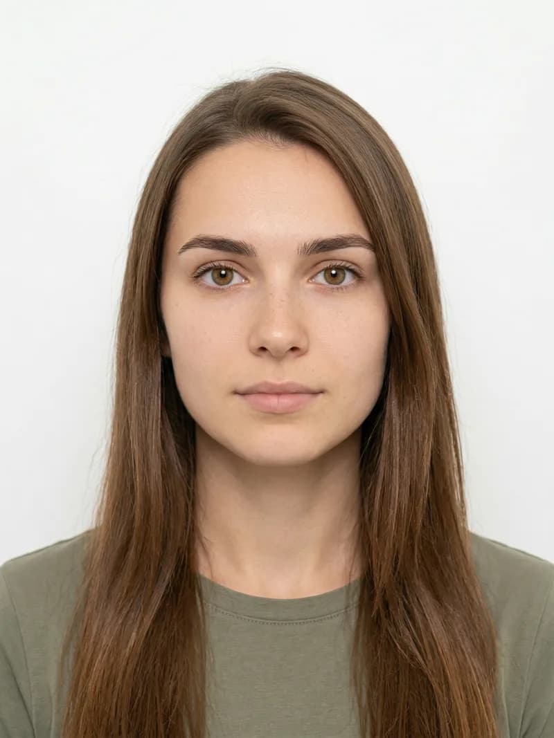 Compliant passport photo after processing