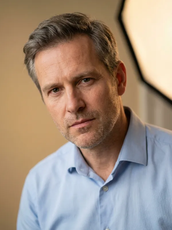 Incorrect Germany visa photo example — wrong background and positioning