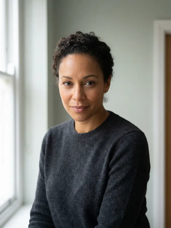 Incorrect United Kingdom visa photo example — wrong background and positioning