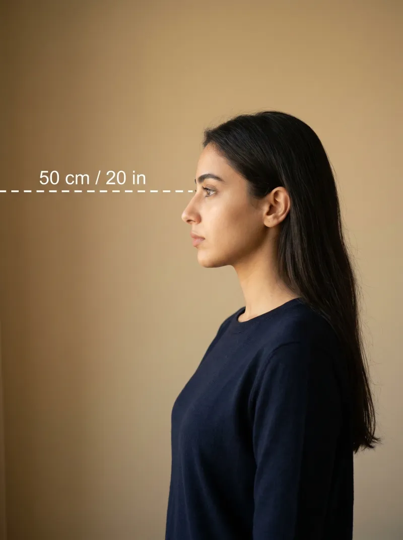 Distance from the camera — United Arab Emirates visa photo tip