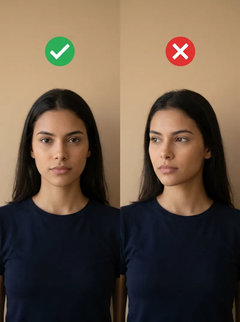 Face in front of the camera — Brazil ctps work card photo tip