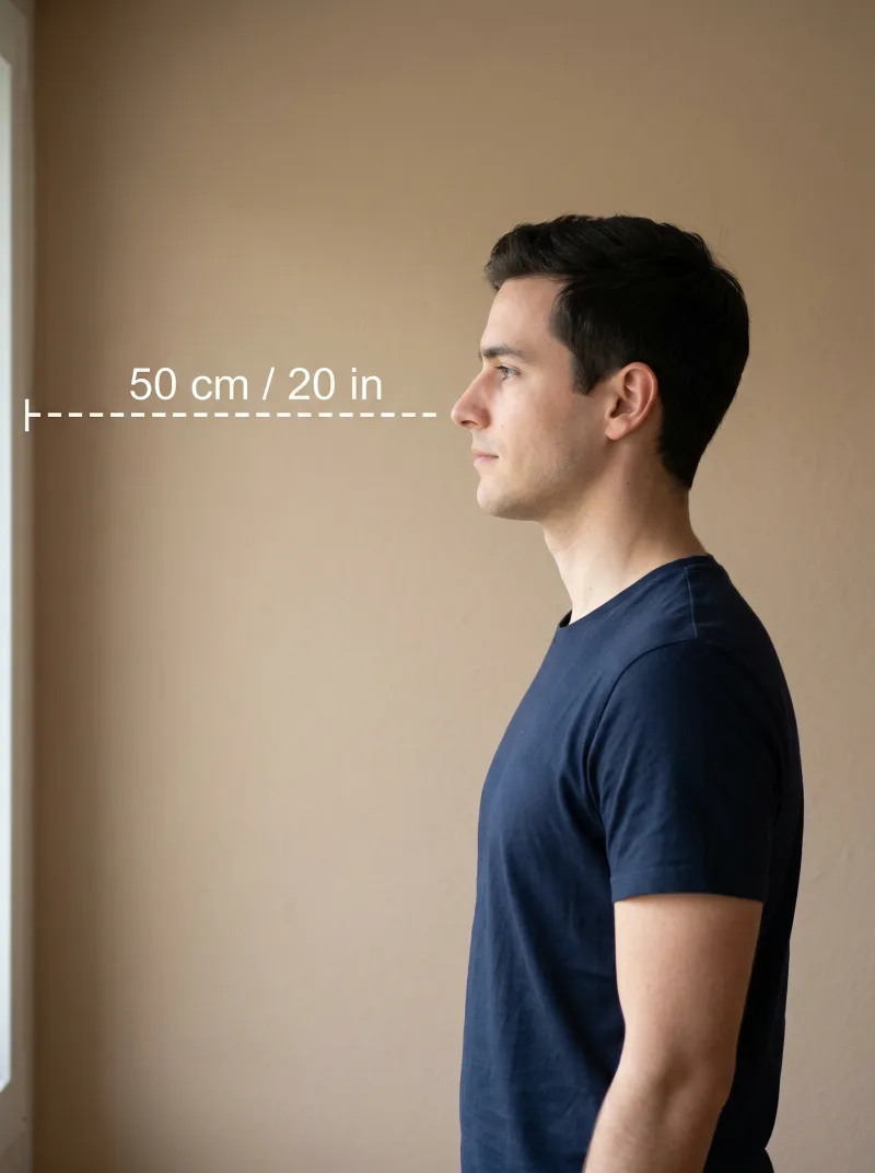 Distance from the camera — Switzerland visa photo tip