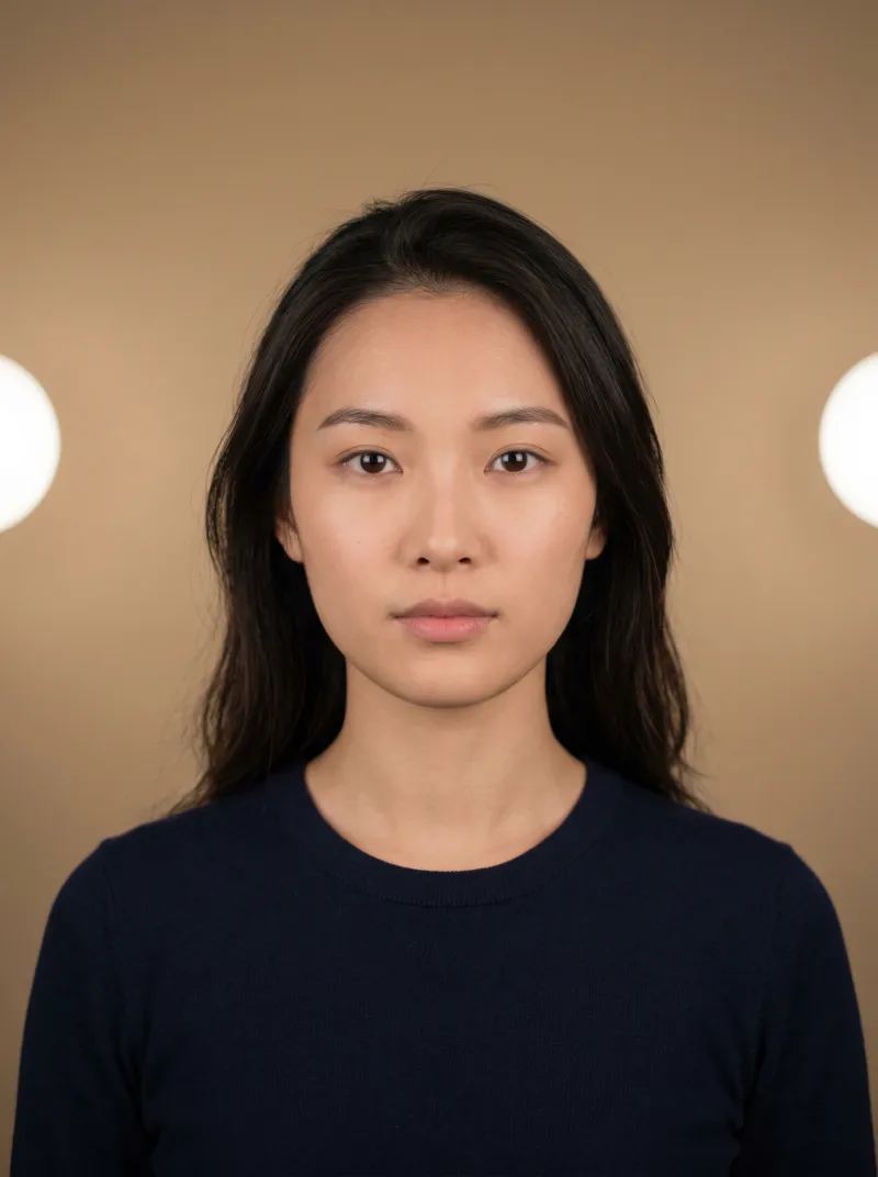 Even lighting — China visa photo tip