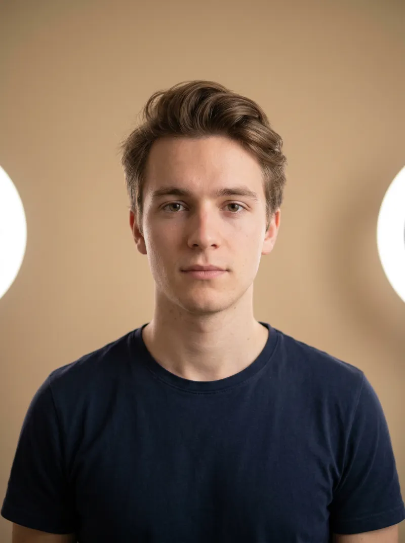 Even lighting — France visa photo tip