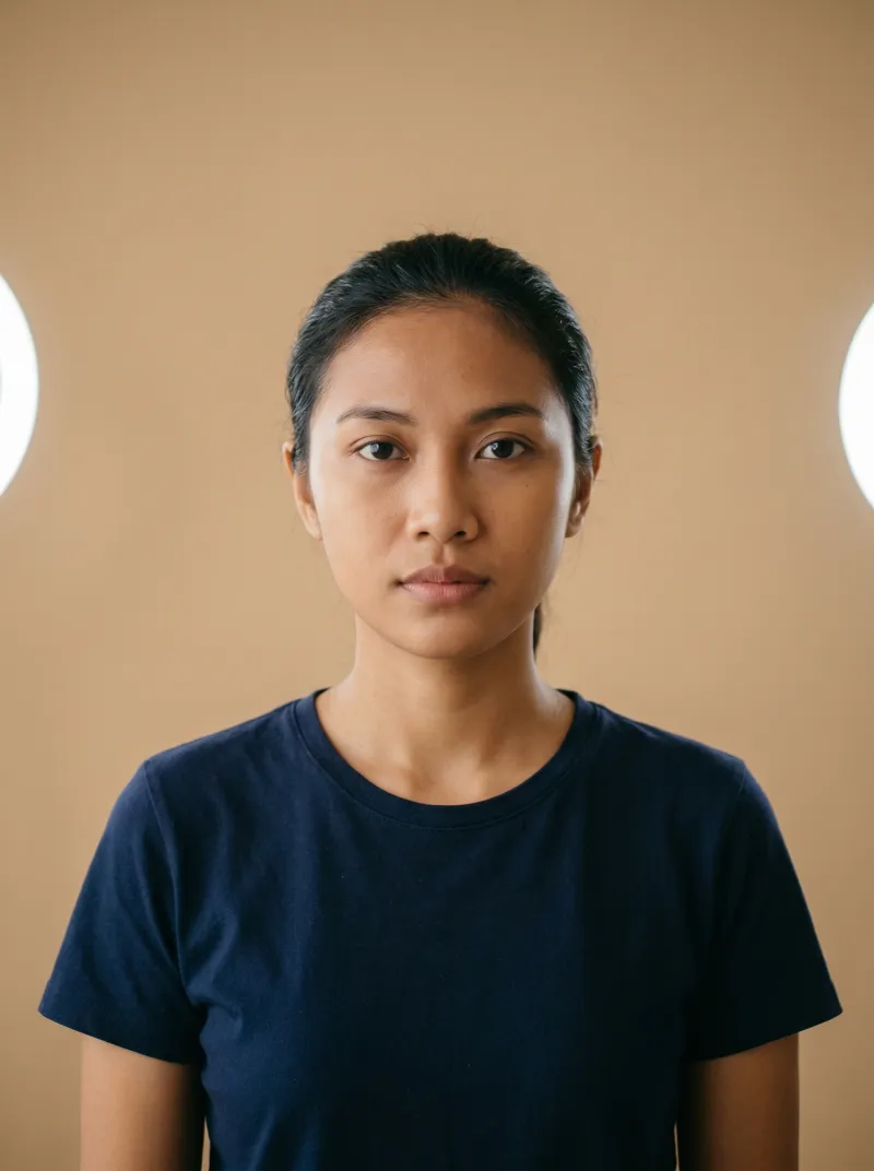 Even lighting — Indonesia visa photo tip