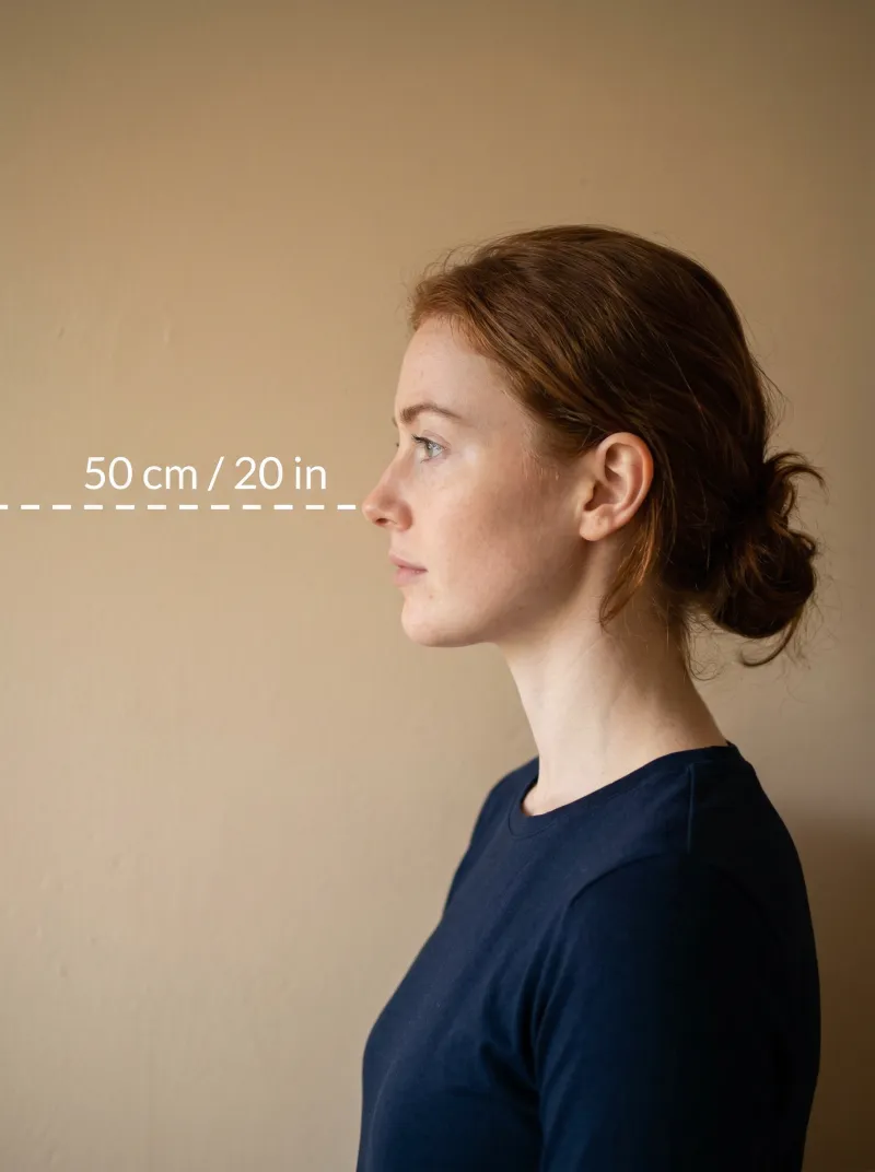 Distance from the camera — Ireland visa photo tip