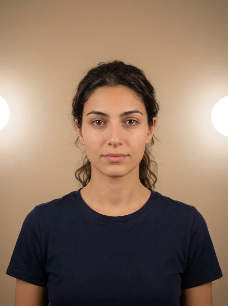 Even lighting — Italy visa photo tip