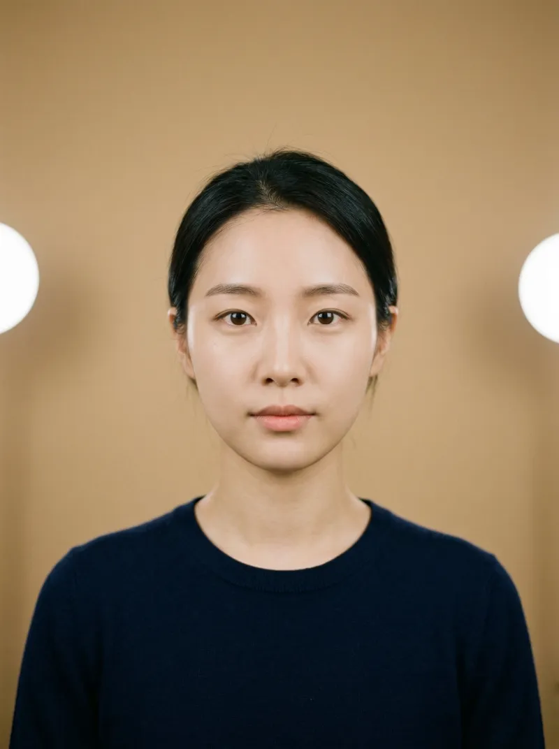 Even lighting — South Korea visa photo tip