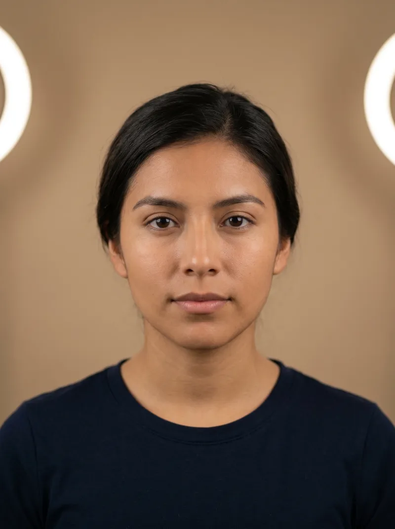 Even lighting — Mexico visa photo tip