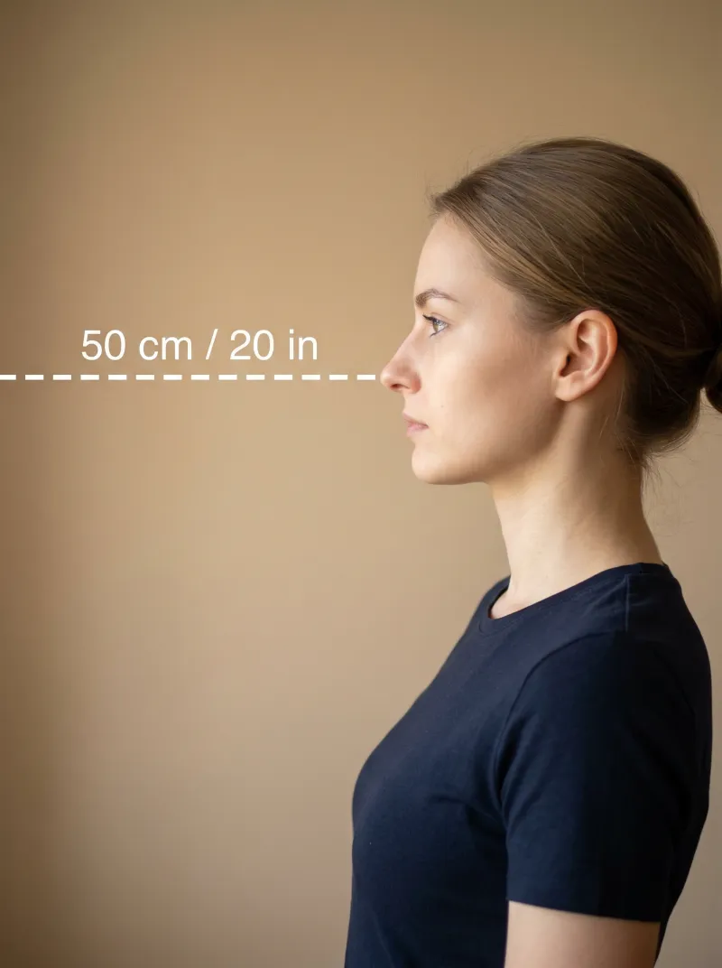 Distance from the camera — Poland visa photo tip