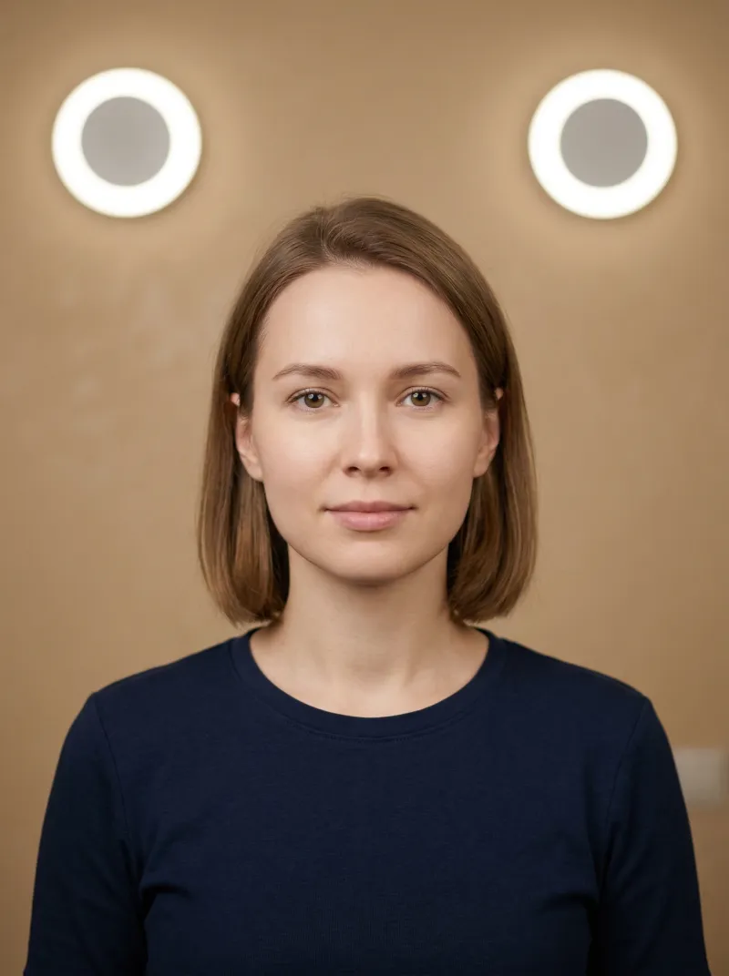 Even lighting — Russia work permit photo tip