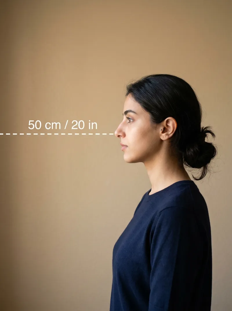 Distance from the camera — Saudi Arabia work permit photo tip