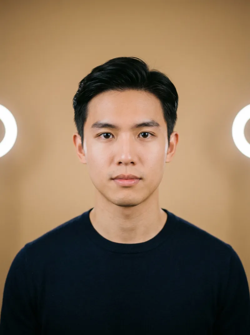 Even lighting — Singapore visa photo tip